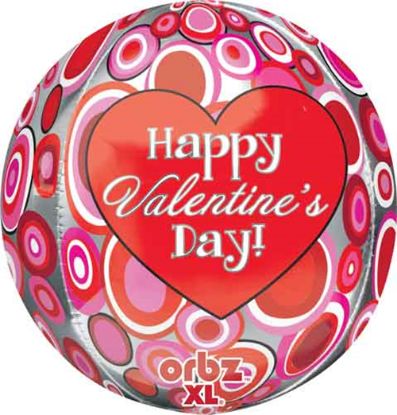 Picture of ANAGRAM 16 INCH FOIL BALLOON - ORBZ XL HAPPY VALENTINES DAY