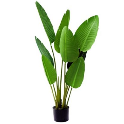 Picture of 120cm ARTIFICIAL TROPICAL PALM LEAF PLANT IN POT GREEN X 2pcs