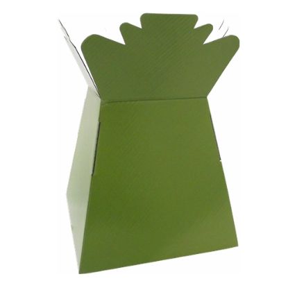 Picture of BOUQUET BOX GLOSSY OLIVE GREEN X 30pcs
