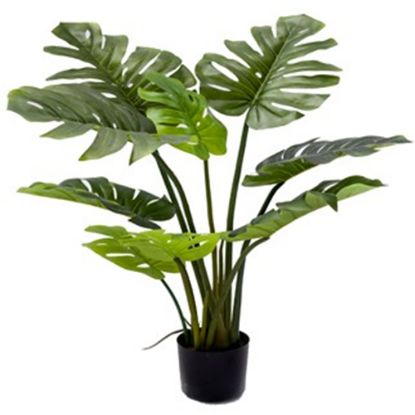 Picture of 90cm ARTIFICIAL MONSTERA LEAF PLANT IN POT GREEN X 2pcs