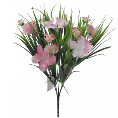 Picture of 33cm MIXED FLOWER BUSH PINK