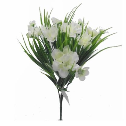 Picture of 33cm MIXED FLOWER BUSH IVORY