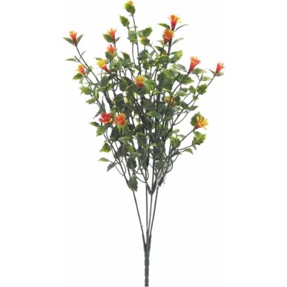 Picture of 37cm PLASTIC FLOWER BUSH ORANGE