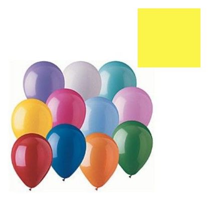 Picture of 12 INCH PREMIUM QUALITY LATEX BALLOONS X 100pcs YELLOW