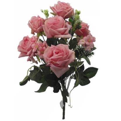 Picture of 50cm LARGE ROSE AND BERRY BUSH DARK PINK