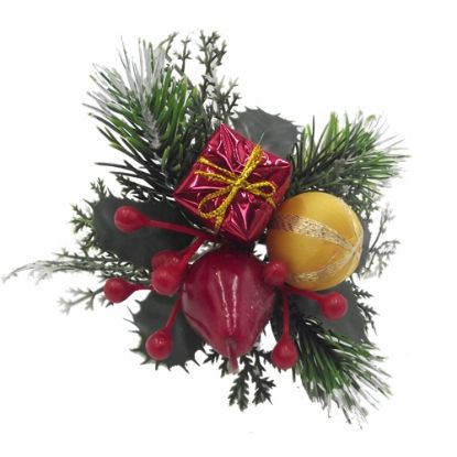 Picture of XMAS PICK WITH BERRIES PEAR AND PARCEL RED X 96pcs