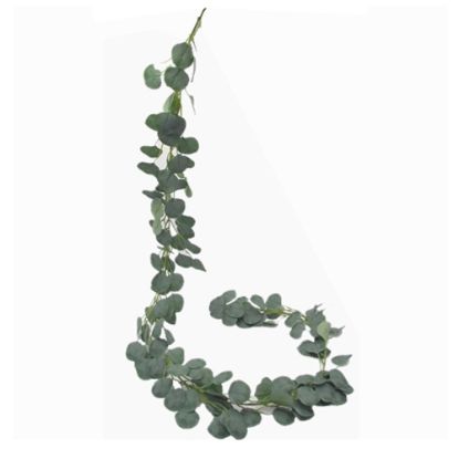 Picture of 180cm FLOCKED EUCALYPTUS GARLAND GREY/GREEN