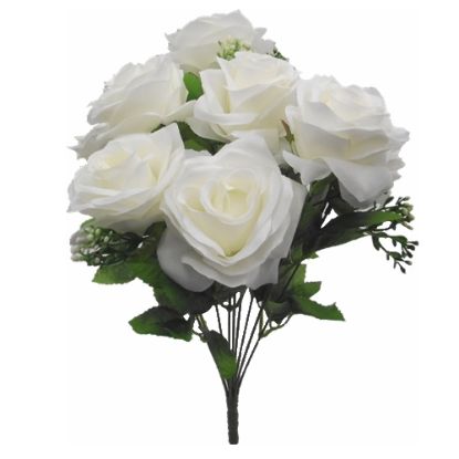 Picture of 42cm ROSE BUSH IVORY
