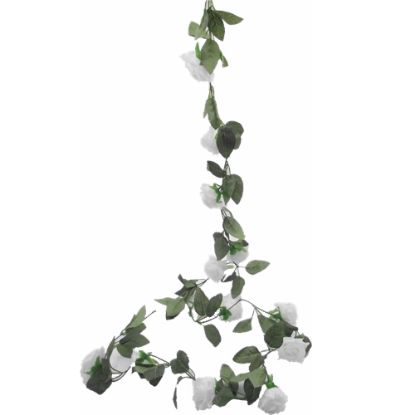 Picture of 183cm (6ft) ROSE GARLAND WHITE