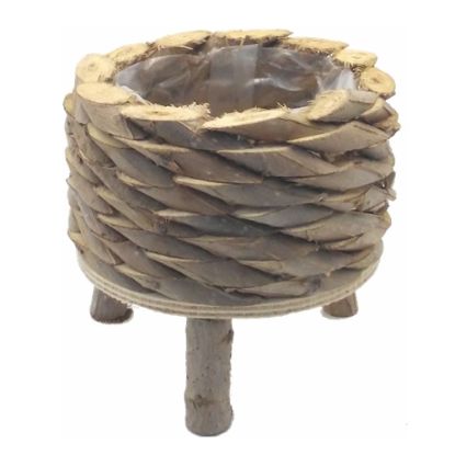 Picture of 15cm ROUND WOODEN PLANTER WITH LEGS