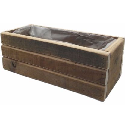 Picture of 35cm RECTANGULAR WOODEN PLANTER WITH PLASTIC LINING