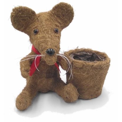 Picture of 30cm COCO FIBER MOUSE WITH PLASTIC LINED POT