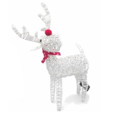 Picture of 67cm PLASTIC STANDING REINDEER WITH LED LIGHTS WHITE
