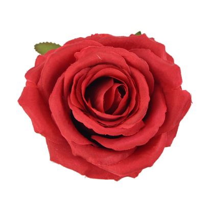 Picture of 9cm SINGLE ROSE FLOWER HEAD RED X 36pcs