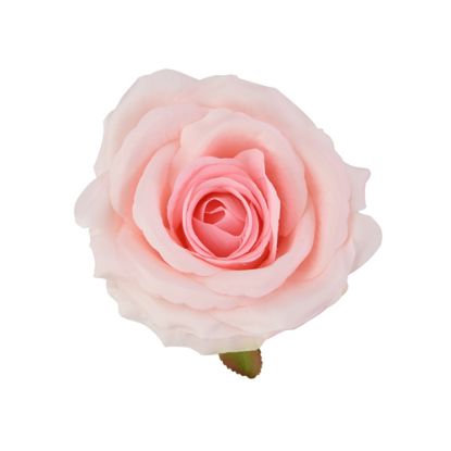 Picture of 9cm SINGLE ROSE FLOWER HEAD LIGHT PINK X 36pcs