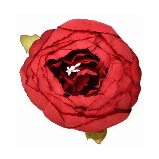 Picture of 9cm SINGLE PEONY FLOWER HEAD RED X 36pcs