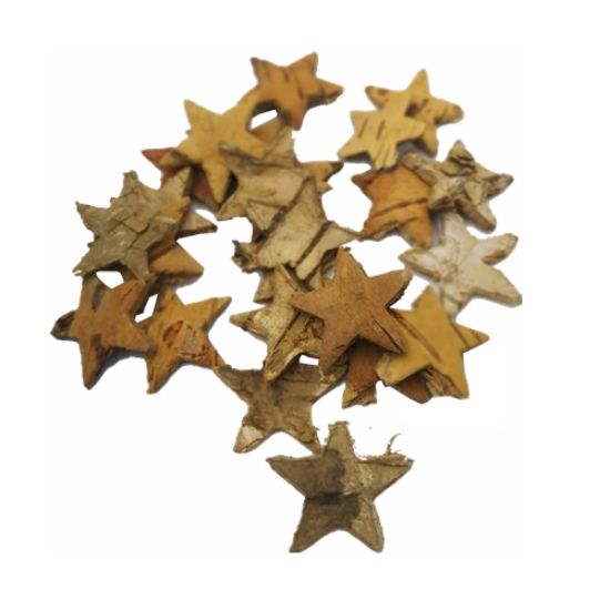 Picture of 2.5cm BIRCH STAR NATURAL X 200pcs