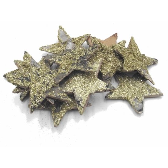 Picture of 5cm BIRCH STAR GOLD X 12pcs