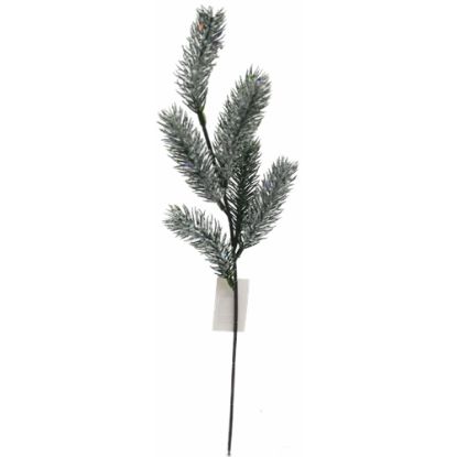 Picture of 46cm GLITTERED PINE SPRAY GREEN