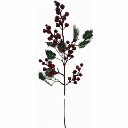 Picture of 60cm HOLLY AND BERRY SPRAY RED/GREEN