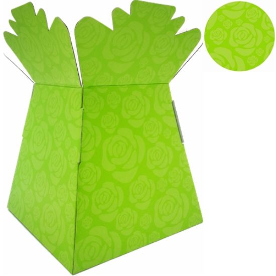 Picture of BOUQUET BOX GLOSSY - ROSES LIME GREEN X 30pcs