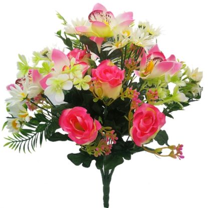 Picture of 43cm ROSEBUD ORCHID AND DAISY BUSH PINK