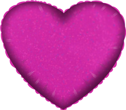 Picture of FS BALLOONS 18 INCH HOLOGRAPHIC FOIL BALLOON PLAIN HEART FUCHSIA