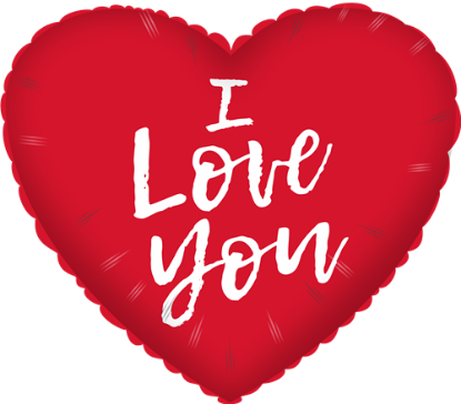 Picture of FS BALLOONS 18 INCH FOIL BALLOON - I LOVE YOU HEART RED