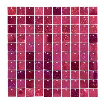 Picture of SEQUIN WALL PANEL 30cm X 30cm SQUARE SEQUINS ACRYLIC BACKED HOLOGRAPHIC FUCHSIA (NOT COMPATIBLE WITH TYPE B)