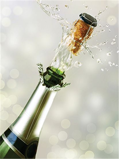 Picture of 10cm MINI GIFT CARD X 6pcs - NO MESSAGE CHAMPAGNE BOTTLE