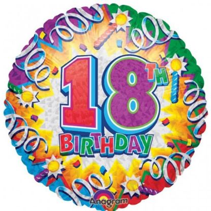 Picture of ANAGRAM 18 INCH FOIL BALLOON - HAPPY 18TH BIRTHDAY