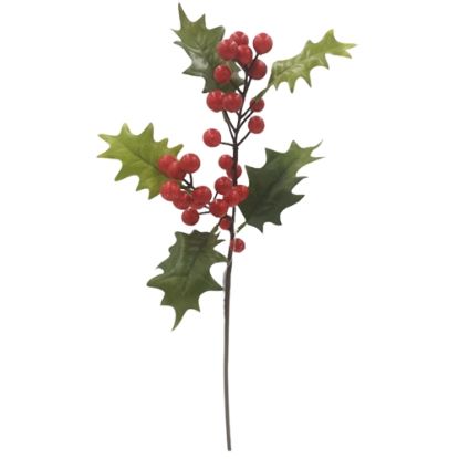 Picture of 42cm BERRY SPRAY WITH LEAVES RED