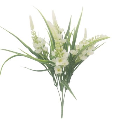Picture of 40cm VERONICA BUSH WITH GRASS IVORY