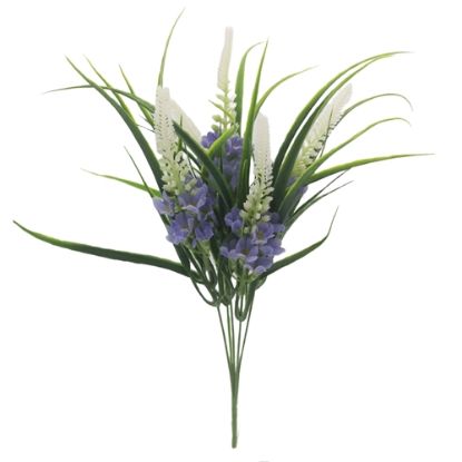 Picture of 40cm VERONICA BUSH WITH GRASS LILAC