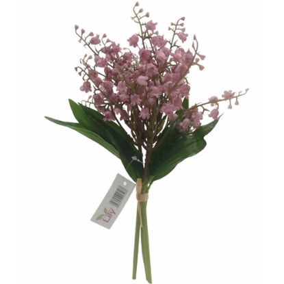 Picture of 30cm LILY OF THE VALLEY BUNDLE (3 STEMS) VINTAGE PINK