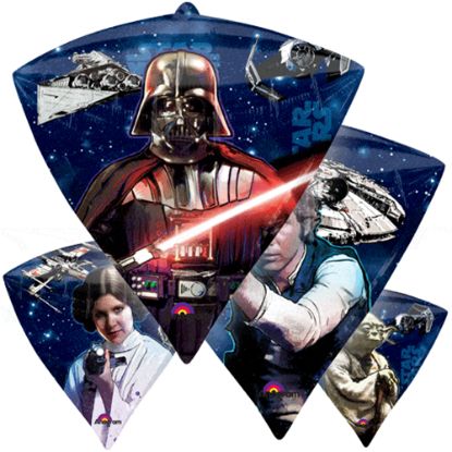 Picture of ANAGRAM 17 INCH FOIL BALLOON - DIAMONDZ STAR WARS 4 SIDED
