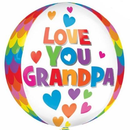 Picture of ANAGRAM 16 INCH FOIL BALLOON - ORBZ LOVE YOU GRANDPA