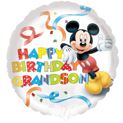 Picture of ANAGRAM 17 INCH FOIL BALLOON - MICKEY MOUSE HAPPY BIRTHDAY GRANDSON