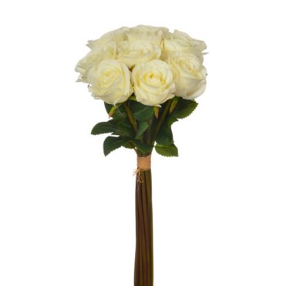 Picture of 37cm ROSE BUNDLE (11 STEMS) IVORY