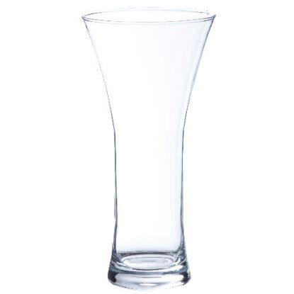 Picture of 26cm GLASS WAISTED FLOWER VASE CLEAR