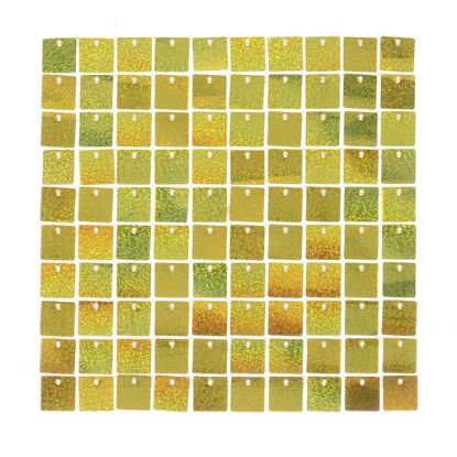 Picture of SEQUIN WALL PANEL 30cm X 30cm SQUARE SEQUINS ACRYLIC BACKED HOLOGRAPHIC NEW GOLD (NOT COMPATIBLE WITH TYPE B)