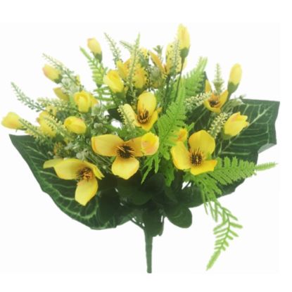 Picture of 38cm ALSTROEMERIA AND ASTILBE BUSH WITH FOLIAGE YELLOW