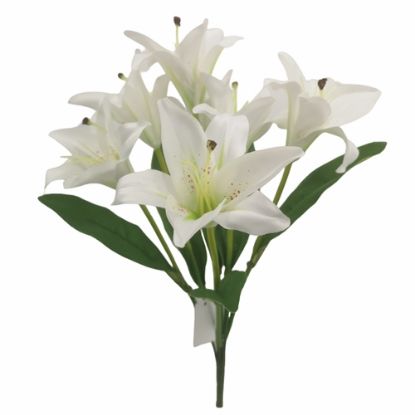 Picture of 46cm LILY BUSH (7 HEADS) IVORY