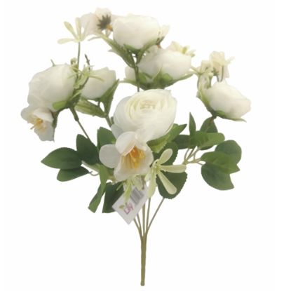 Picture of 39cm RANUNCULUS MIXED BUSH IVORY