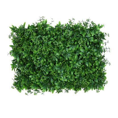 Picture of PLASTIC MIXED FOLIAGE WALL MAT 60cm X 40cm GREEN