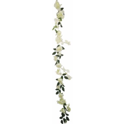 Picture of 182cm ROSE AND HYDRANGEA GARLAND IVORY