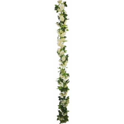 Picture of 165cm ROSE AND FOLIAGE GARLAND IVORY