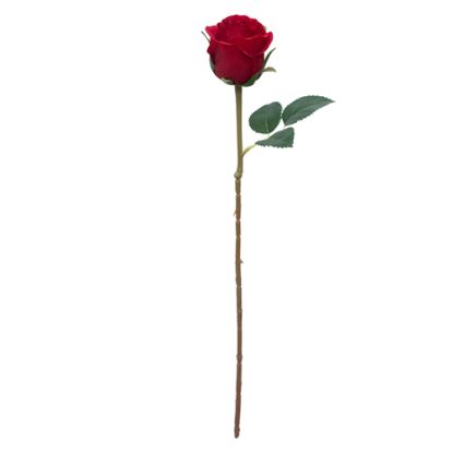 Picture of 50cm FRESH TOUCH SINGLE ROSEBUD RED