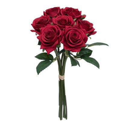 Picture of 35cm FRESH TOUCH DIAMOND ROSE BUNDLE (7 STEMS) RED