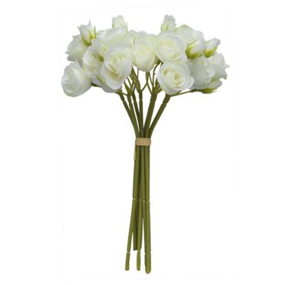 Picture of 30cm MINI ROSE AND ROSEBUD BUNDLE IVORY